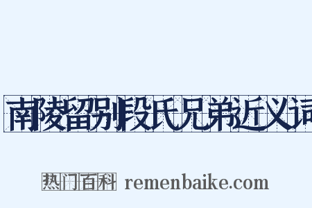 南陵留别段氏兄弟近义词是什么意思的图片